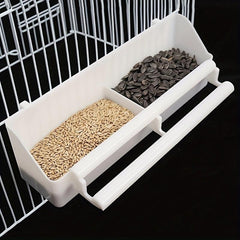Double Plastic Pet Bird Water and Food Feeder Cup with Stand