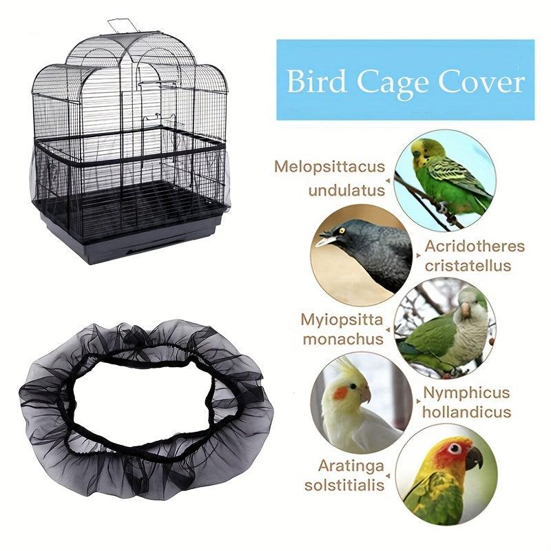 Bird Cage Cover Seed Catcher Mesh Round Square Cage