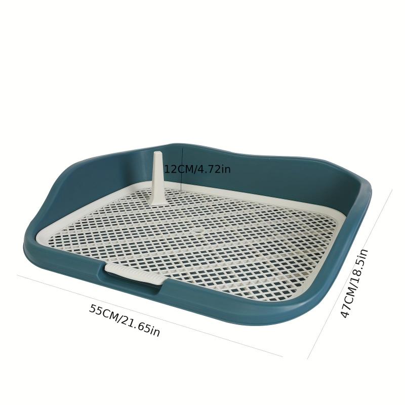 Washable Dog Potty Trainer w/ Raised Fence Easy Clean Dog Toilet for Indoor Dogs