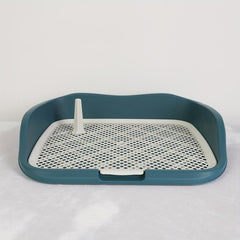 Washable Dog Potty Trainer w/ Raised Fence Easy Clean Dog Toilet for Indoor Dogs