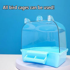 Transparent Parrot Bath Box Hanging Shower