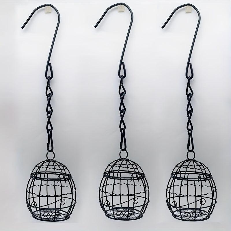 Outdoor Bird Cage Feeder Spring Hanging Bird Feeder Garden Yard Feeder