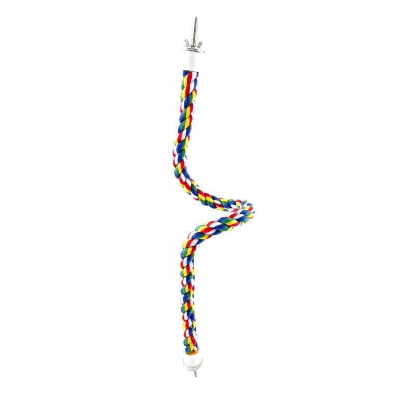 Colorful Rope Bird Stand Parrot Toy Climbing Ladder