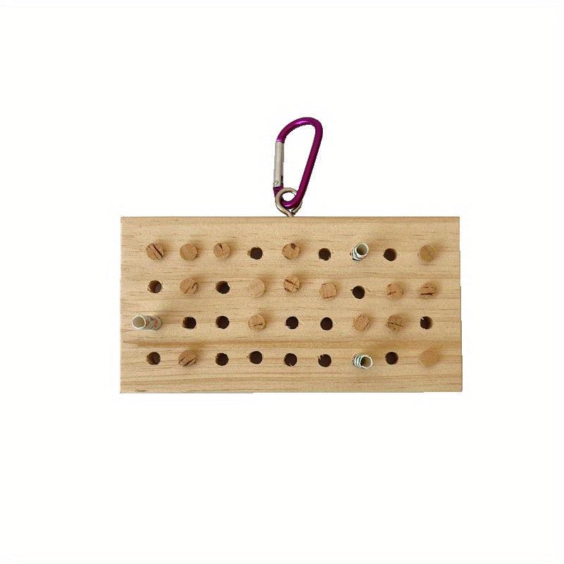 Parrot Bird Chewing Toy 30 Keys Hanging Wood Keyboard Toy