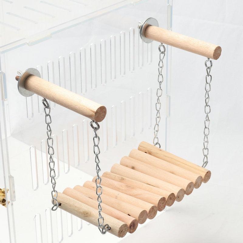 Wooden Swing Toy for Pet Bird Cage