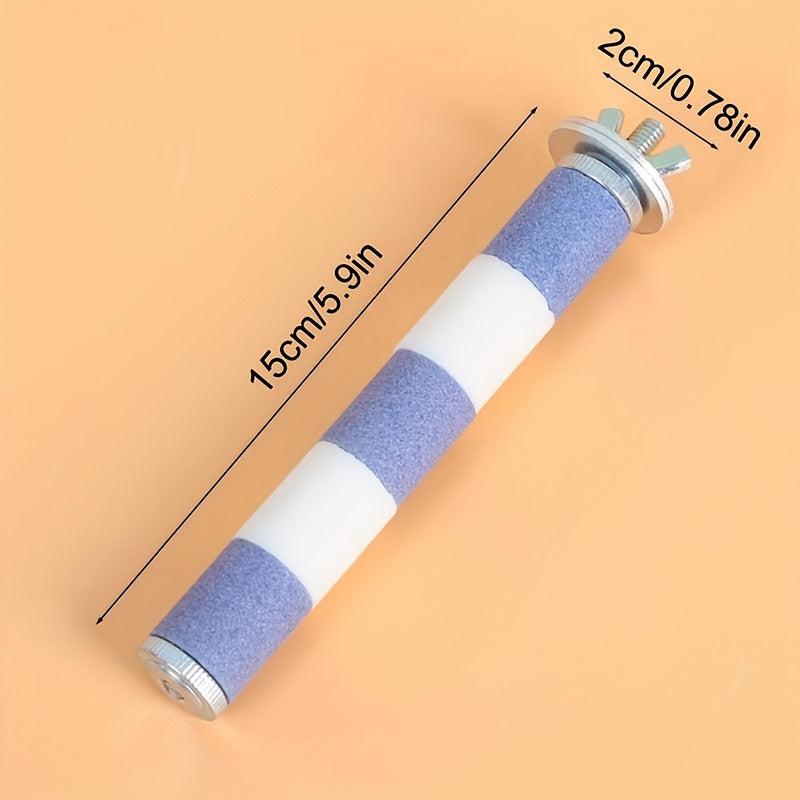 Colorful Striped Parrot Claw Grinding Rod for Bird Training