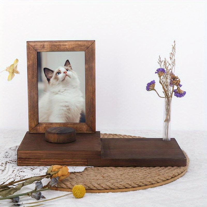 Pet Memorial Picture Frame For Dog Cat Wooden Cat Photo Frame