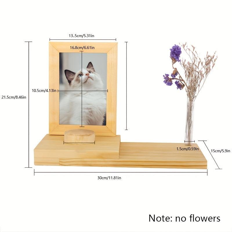 Pet Memorial Picture Frame For Dog Cat Wooden Cat Photo Frame
