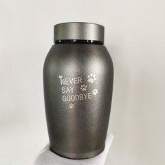Custom Engraved Metal Pet Urn for Dog Cat Ashes