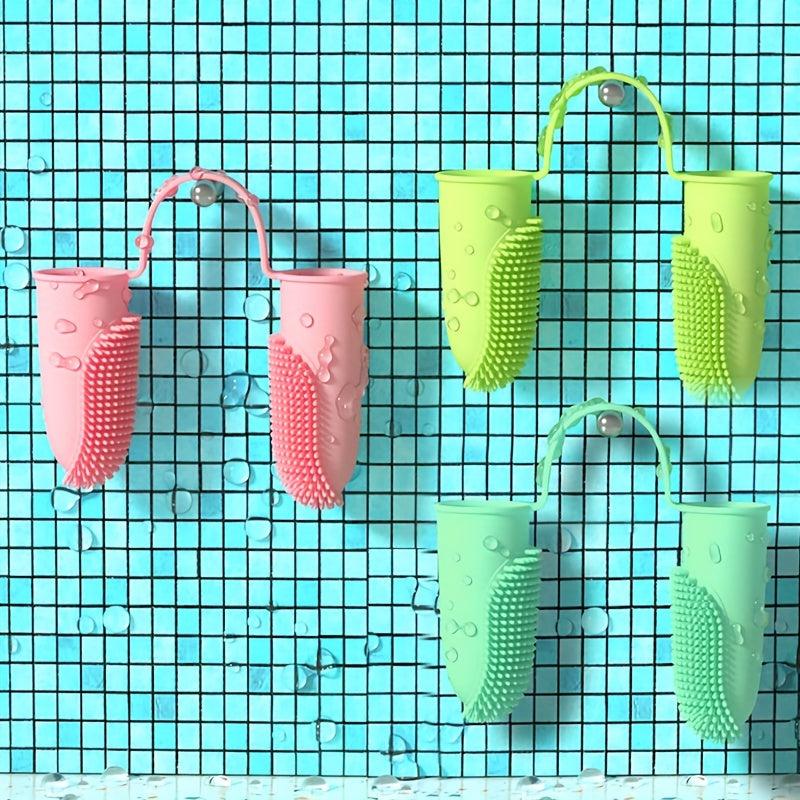 1pc Pet Two Finger Toothbrush for Cat and Dog Oral Cleaning