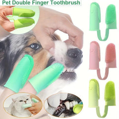 Silicone Fingertip Pet Toothbrush For Dog & Cat