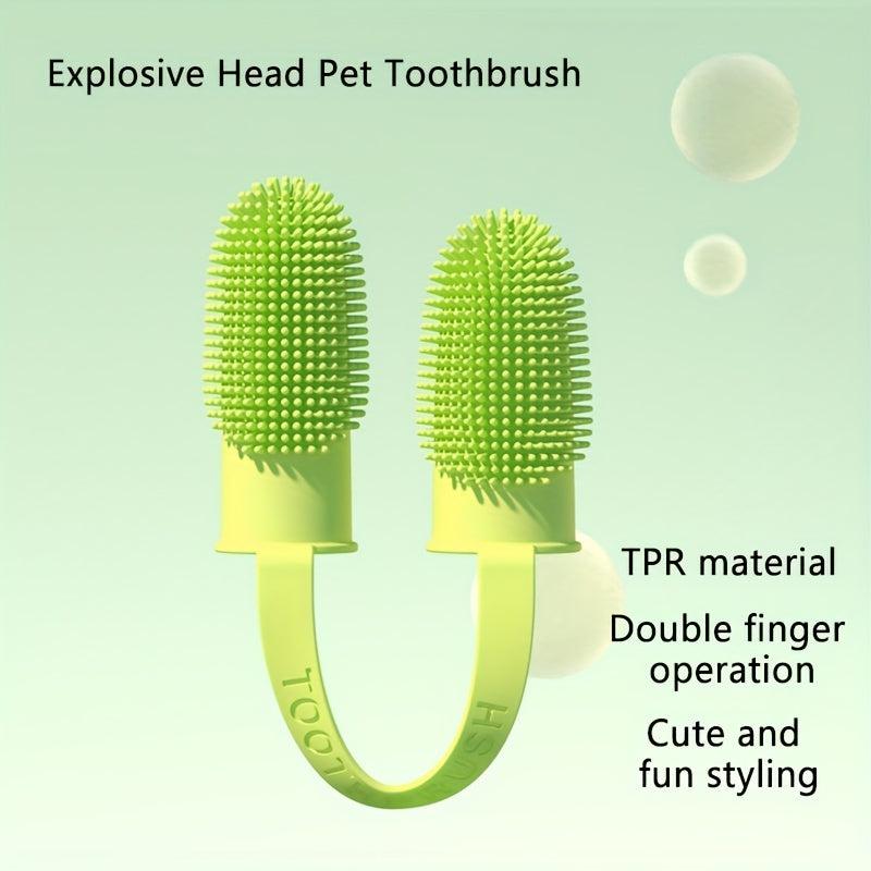 Silicone Fingertip Pet Toothbrush For Dog & Cat