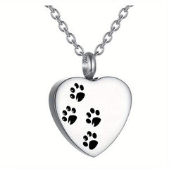 Pet Memorial Necklace Heart Pendant Cremation Urn Jewelry for Ashes