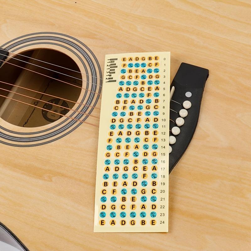 Guitar Fretboard Note Map Sticker - Easy Finger Placement Guide