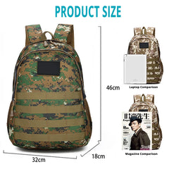 Large Capacity Camo Tactical Backpack for Men Outdoor Travel Hiking Camping