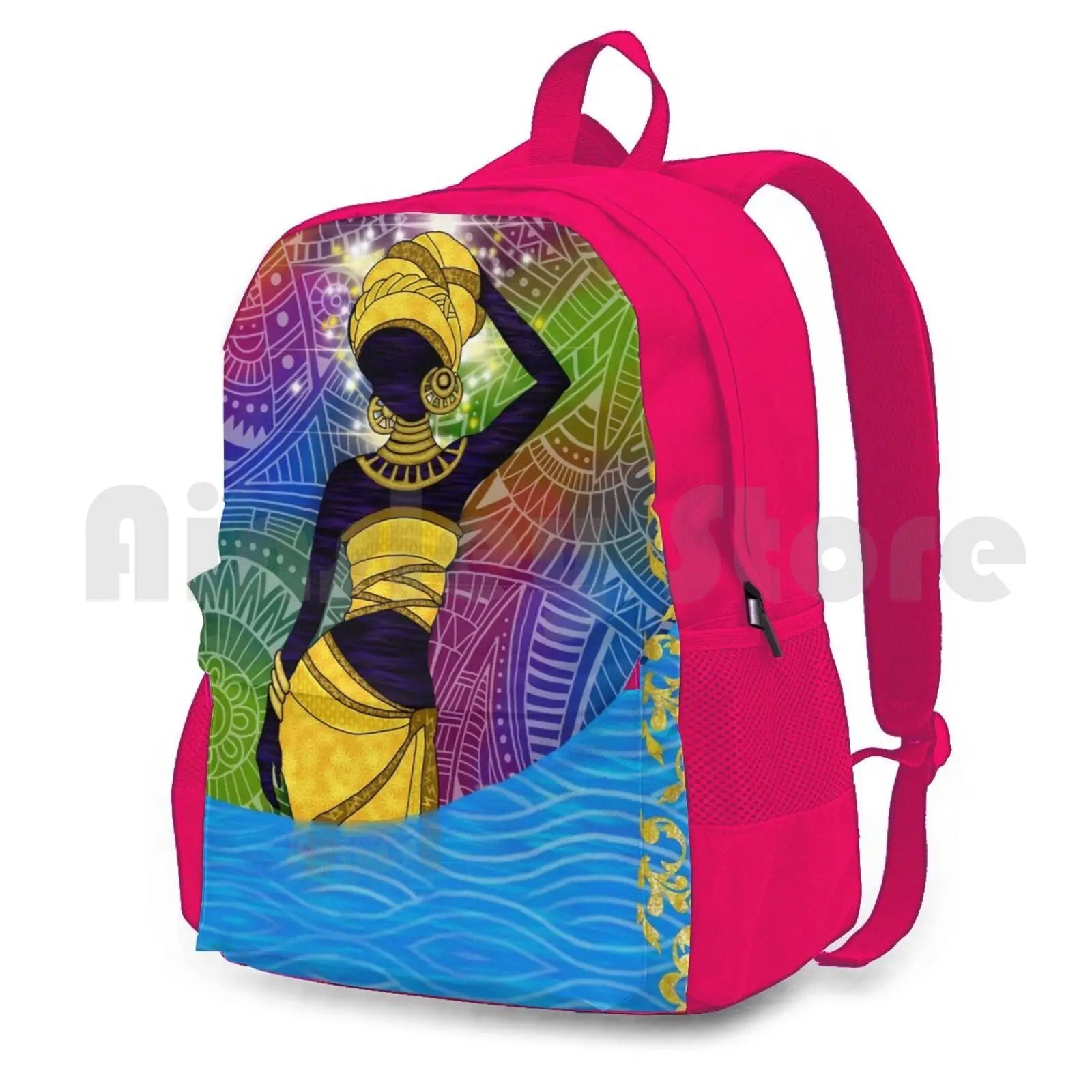 Goddess Oshun Hiking Backpack Waterproof Camping Travel