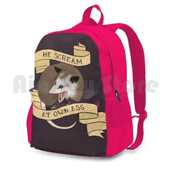 Hiking Backpack Waterproof Camping Travel Scream At Own Ass