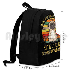 Vintage Outdoor Hiking Backpack Waterproof Camping Pug Do