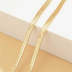 Copper Snake Chain Choker Necklace Punk Short Collar Clavicle Jewelry