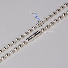 Solid 925 Sterling Silver Ball Chain Necklace 16-36inch