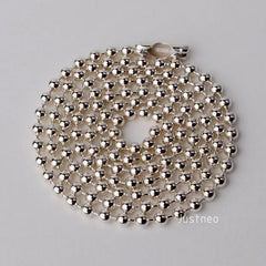 Solid 925 Sterling Silver Ball Chain Necklace 16-36inch