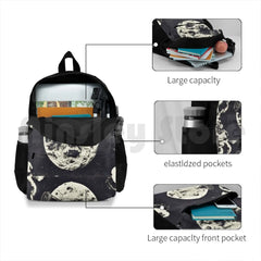 Outdoor Hiking Backpack Waterproof Camping Travel Night Sky Space Moon Galaxy