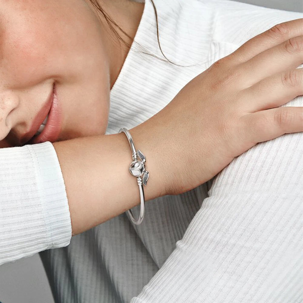 925 Sterling Silver Golden Snitch Bracelet Jewelry