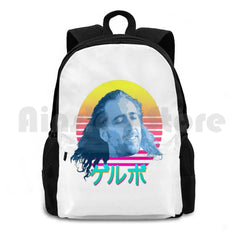 Nicolas Cage Hiking Backpack Waterproof Camping Travel Con Air Meme