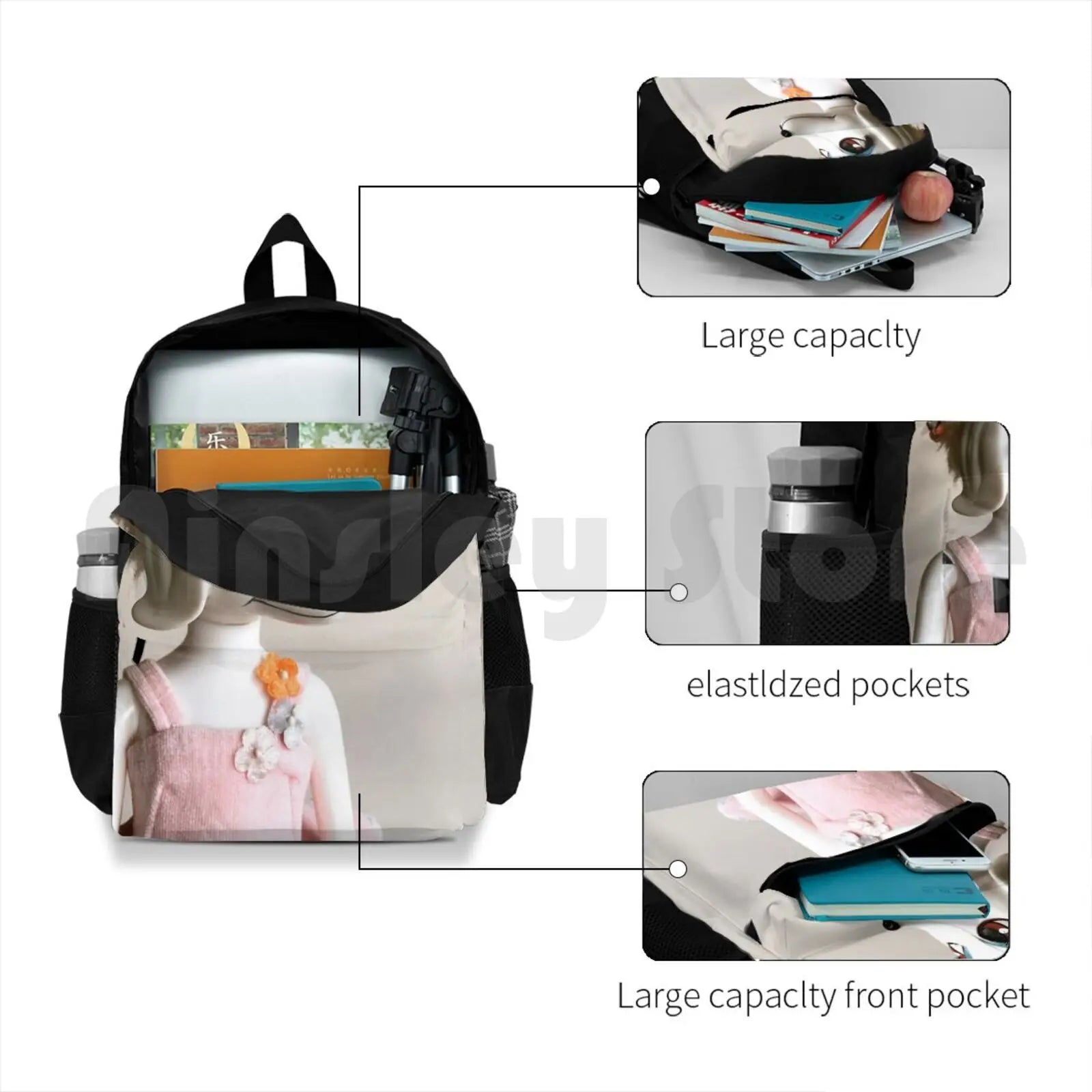 Peteena Poodle Outdoor Hiking Backpack Waterproof Camping Travel