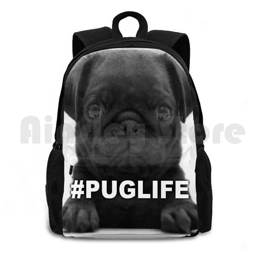 Puglife Outdoor Hiking Backpack Waterproof Camping Travel Thuglife Pug