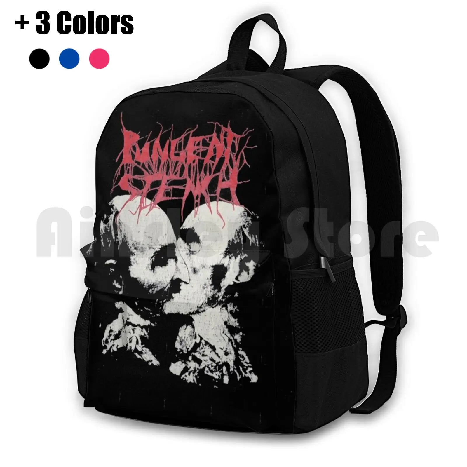 Pungent Stench Hiking Backpack Waterproof Camping Travel Metal Band