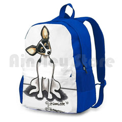 Rat Terrier Sit Pretty Hiking Backpack Waterproof Camping