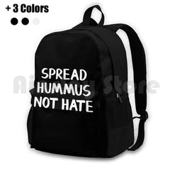Spread Hummus Not Hate Outdoor Hiking Backpack - Waterproof Camping Travel