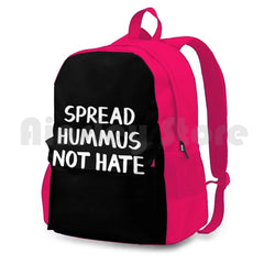 Spread Hummus Not Hate Outdoor Hiking Backpack - Waterproof Camping Travel