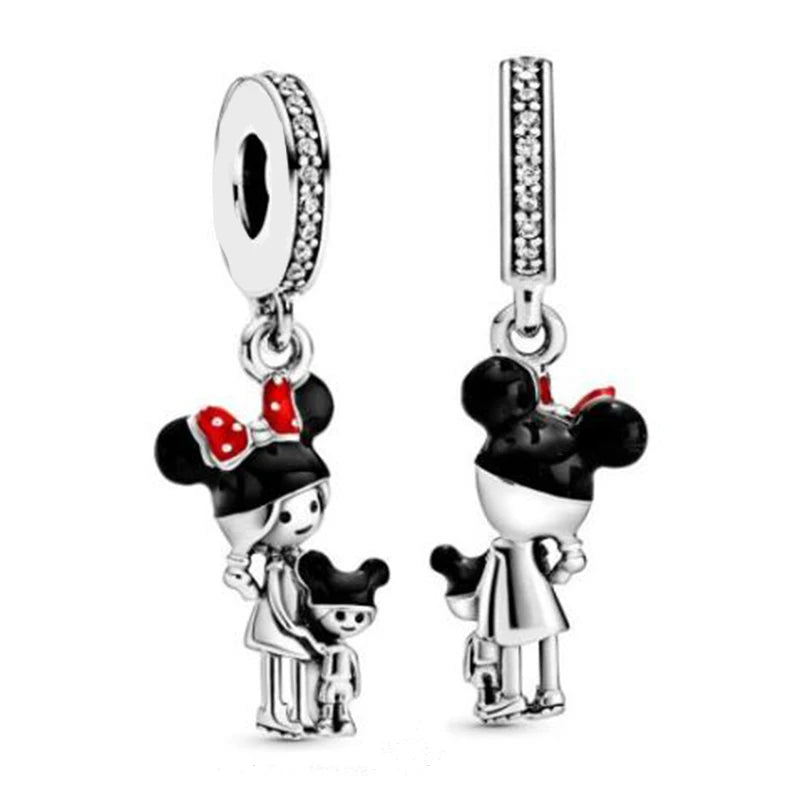 Up House & Balloons Charm 925 Sterling Silver Orange Bird Dangle Charm