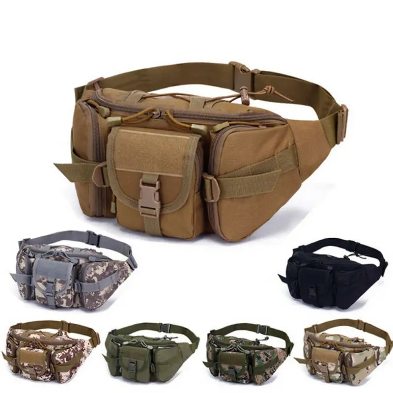 Tactical Waist Pack Outdoor Bag Pouch Military Camping Hiking Waist Water Bottle