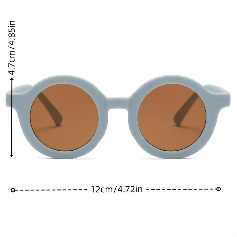 Girls UV Protection Round Frame Sunglasses for Parties and Festivals