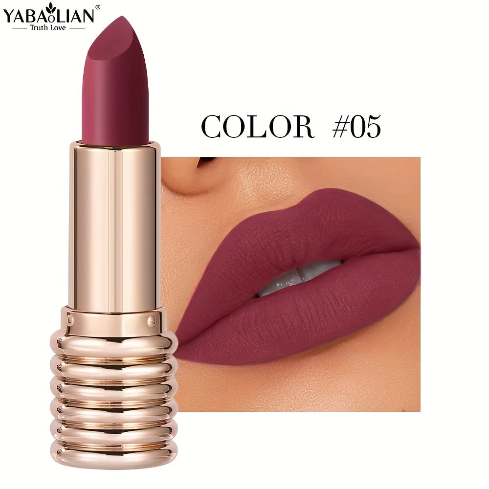 YABAOLIAN Matte Lipstick Non Stick Cup Alcohol Makeup Waterproof Long Lasting