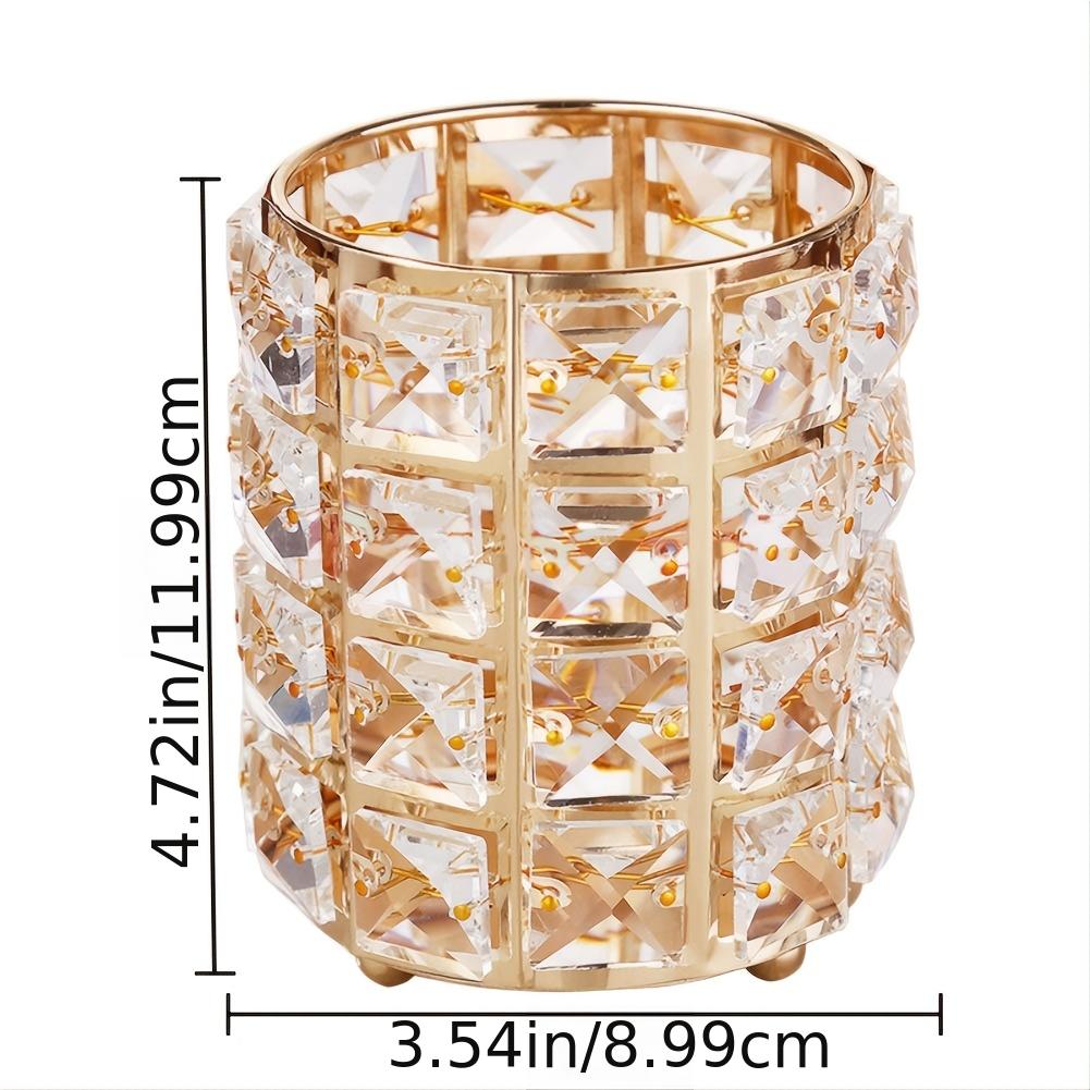 Crystal Makeup Brush Holder Organizer - Keep Your Cosmetics Tidy and Accessible