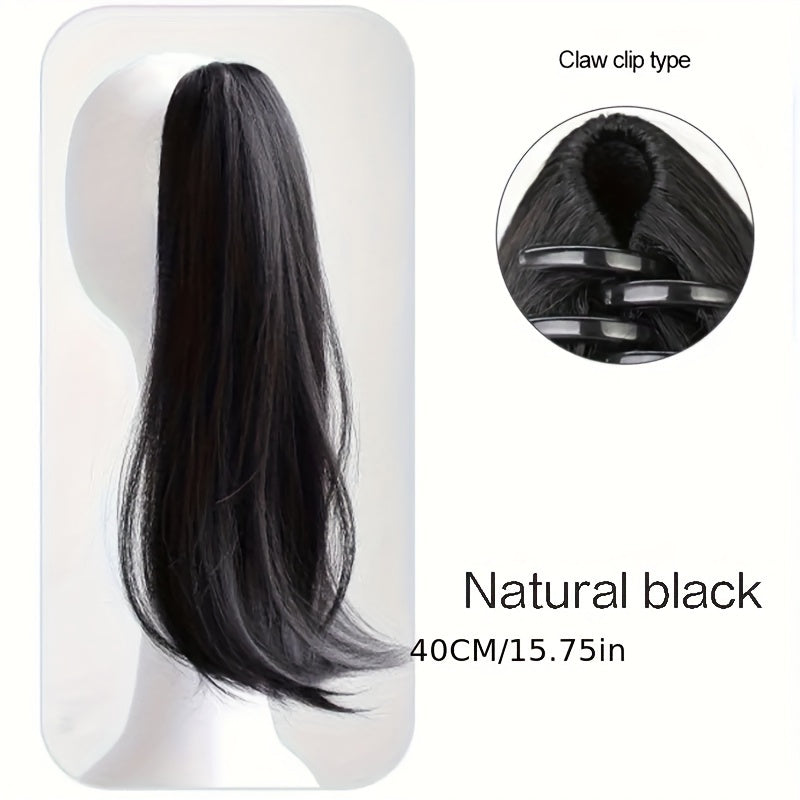 Clip Ponytail Hair Extensions 40-64 Cm Straight Claw Hair Extension