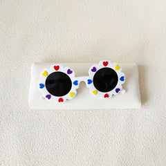Heart Pattern Round Sunglasses for Girls and Boys