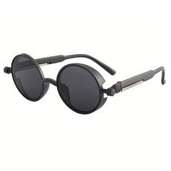 Gothic Steampunk Round Sunglasses for Men