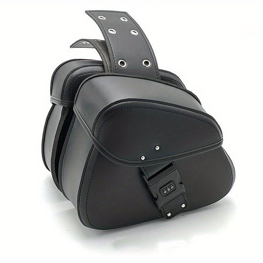 Stylish Motorcycle Side Bags 1 Pair Password Lock & Single Snap Lock