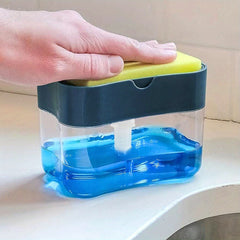 Kitchen Sink Soap Dispenser & Sponge Holder Silver Finish