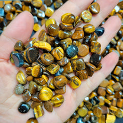 2OZ 4OZ Natural Tiger's Eye Rough Stones for Tumbling Wicca Reiki Healing