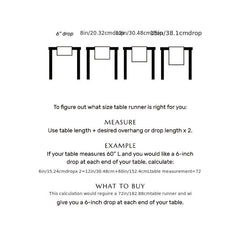 Bohemian Linen Thread Woven Crochet Table Runner with Tassels