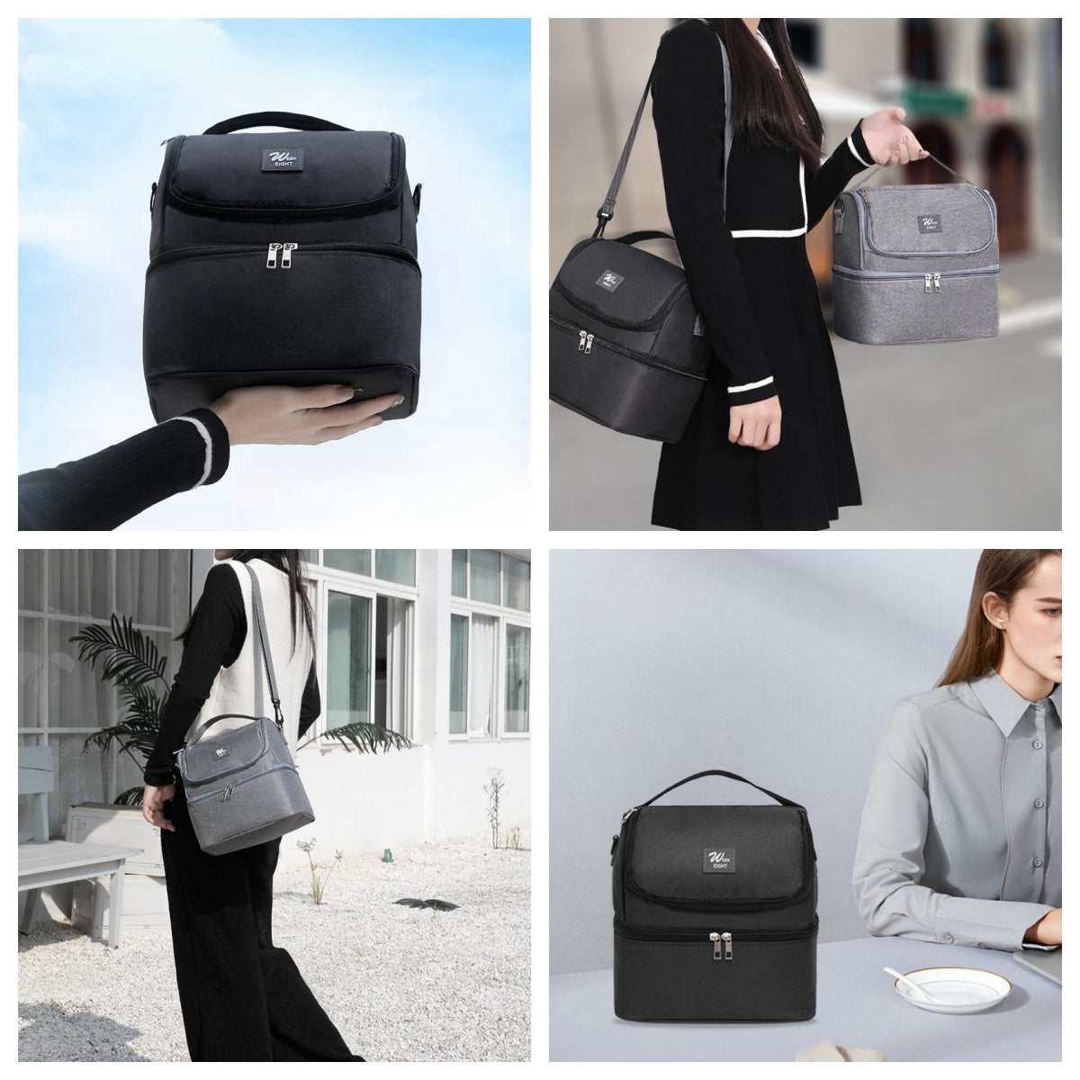 Double Layer Insulated Bag w/ Shoulder Straps