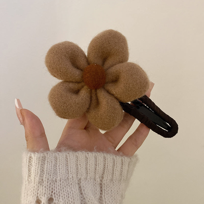 Plush Flowers Hairpin Hairpin Clip For Women Wedding Hair Clip