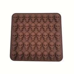 Halloween Skull Chocolate Mold Ice Cube Tray Silicone Kitchen Gadget