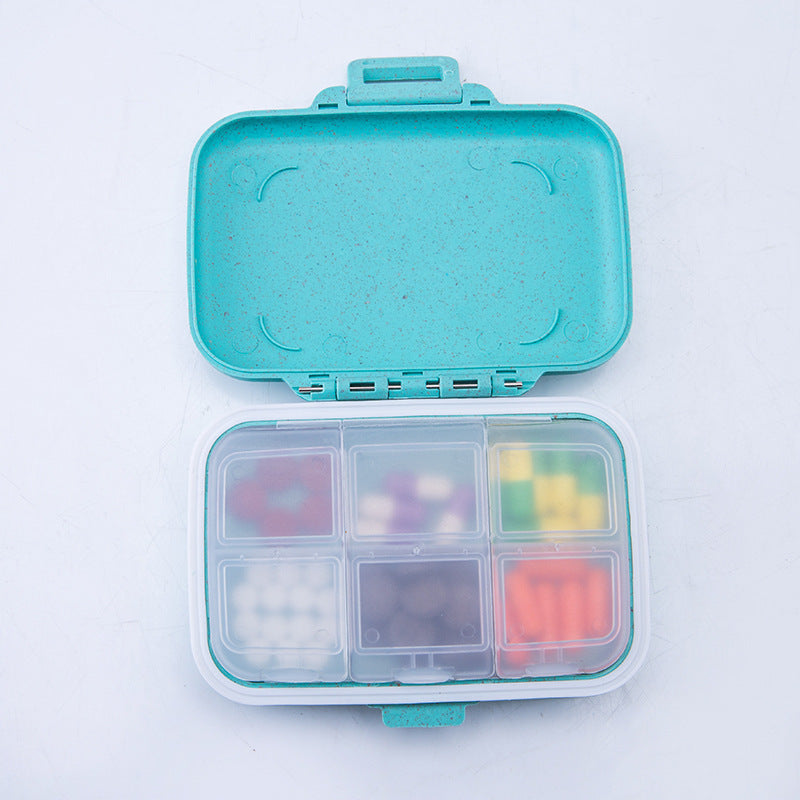 6 Compartment Pill Case Customizable Dividers Portable Medicine Organizer